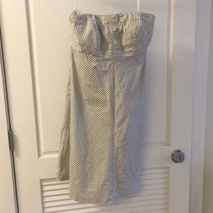 Striped strapless sundress